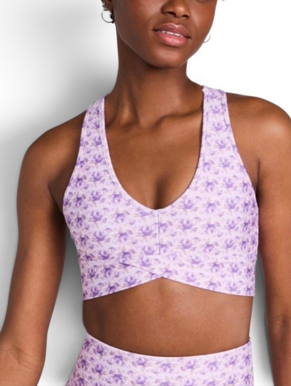LOVESHACKFANCY X REVOLVE Barlow Violet Meadow Sports Bra - Small